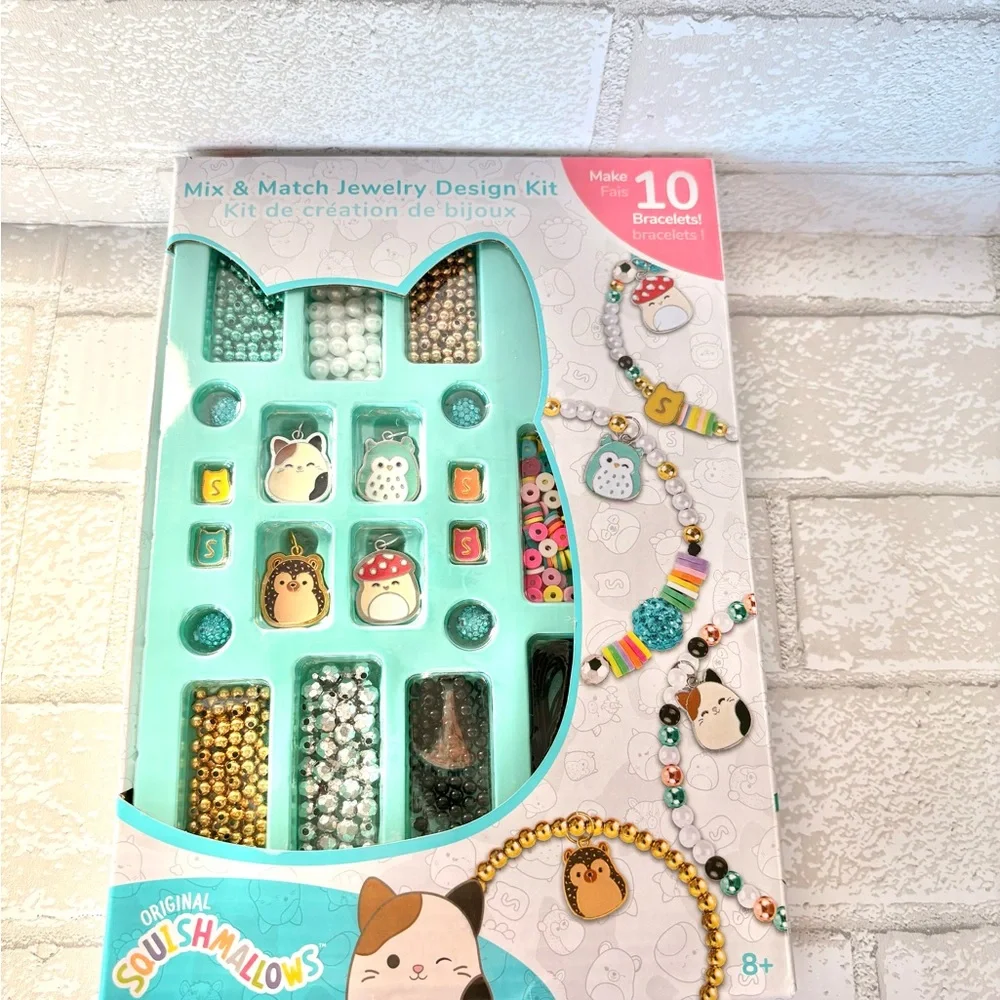 Squishmallows Original Mix and Match Jewelry Design Kit 10 Bracelets NEW